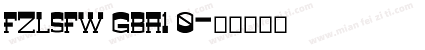 FZLSFW GBA1 0字体转换
